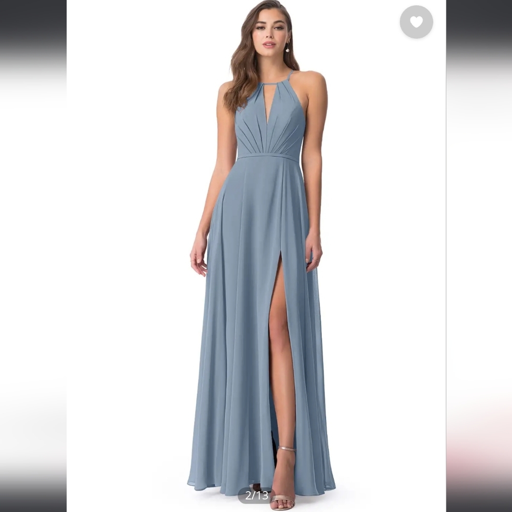 Azazie Evalleen in Dusty Blue